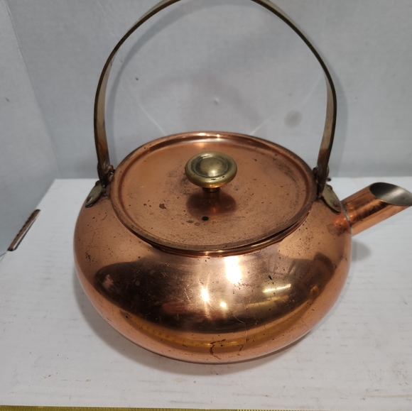 Vintage Copper Tea Pot - Picture 4 of 6